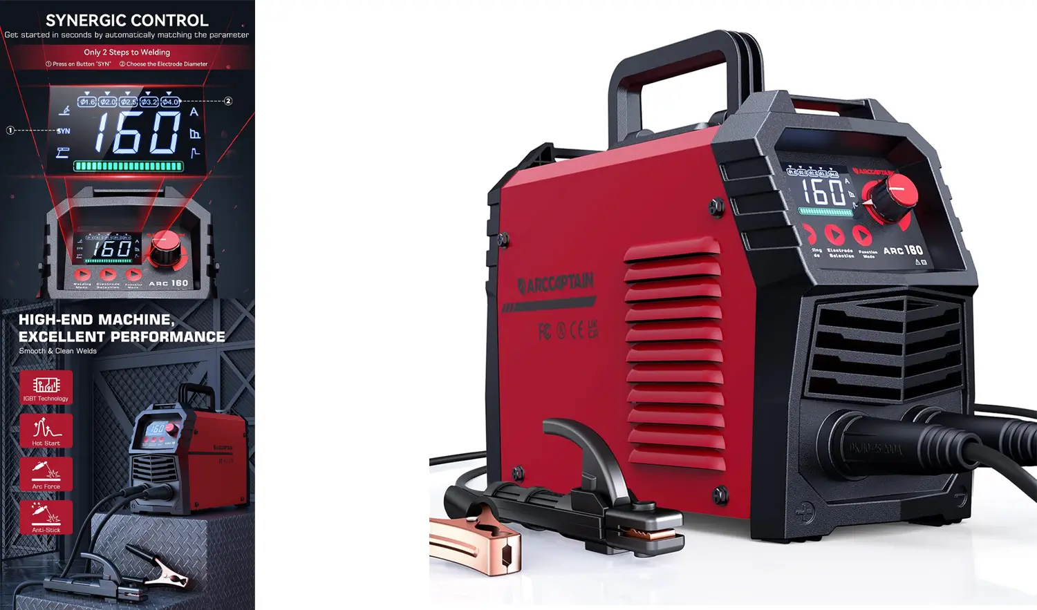 ARCCAPTAIN 110V 220V Stick Welder