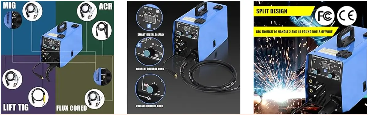 S7 200Amp MIG Welder - 4 in 1 Multiprocess Welding Machine