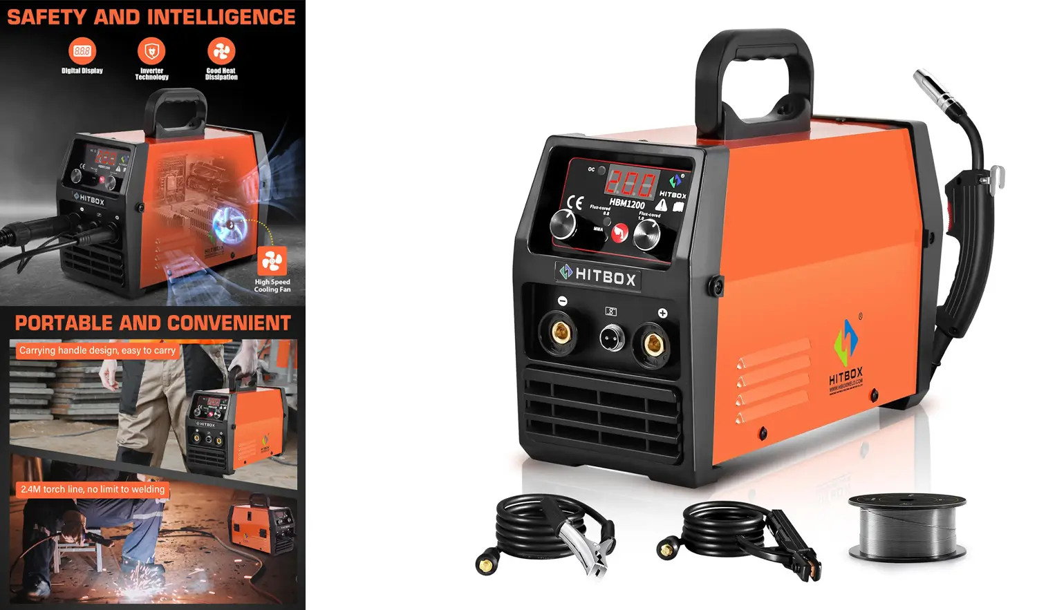 HITBOX 140A MIG Welder Gasless