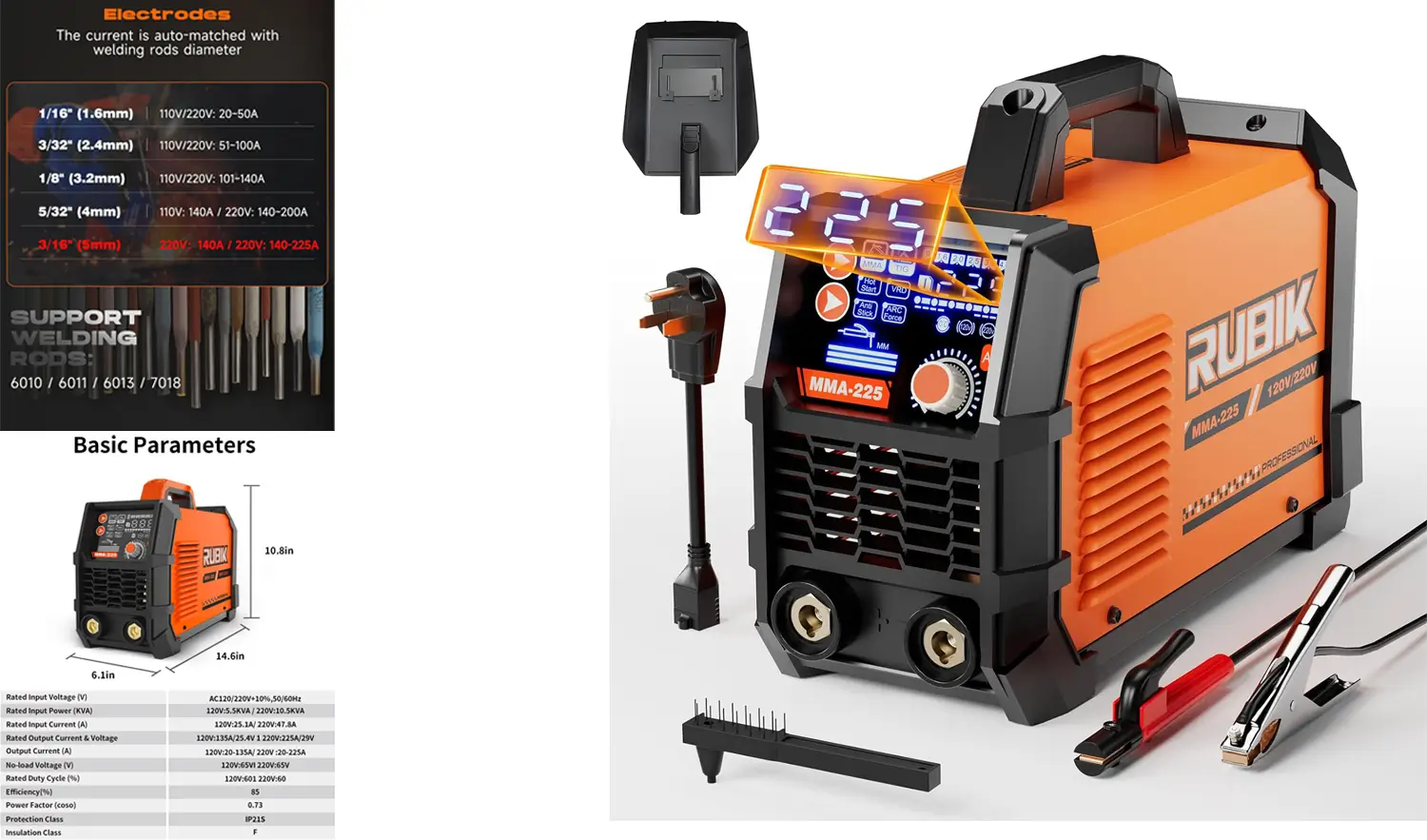 Rubik Stick Welder 225Amp Electric Welding Machine