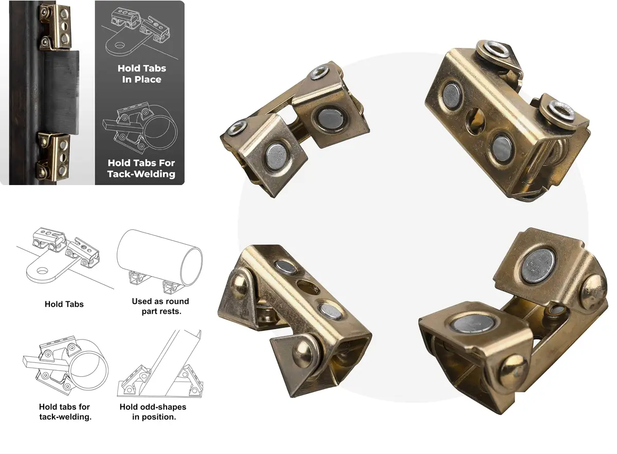 Strong Hand Tools, Magnetic V-Pads Kit, Magnets On Both Pad Face & Bottom