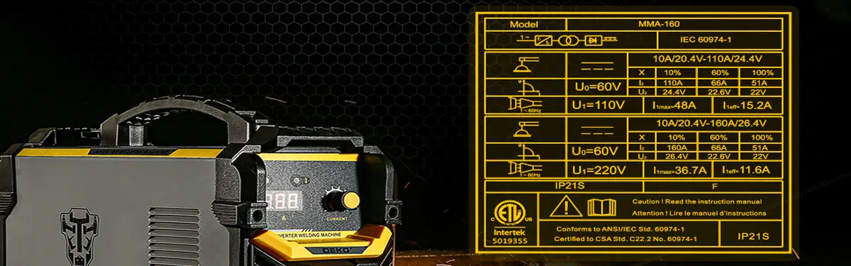 DEKOPRO 110/220v MMA Welder, Dual Voltage Portable Stick Welder