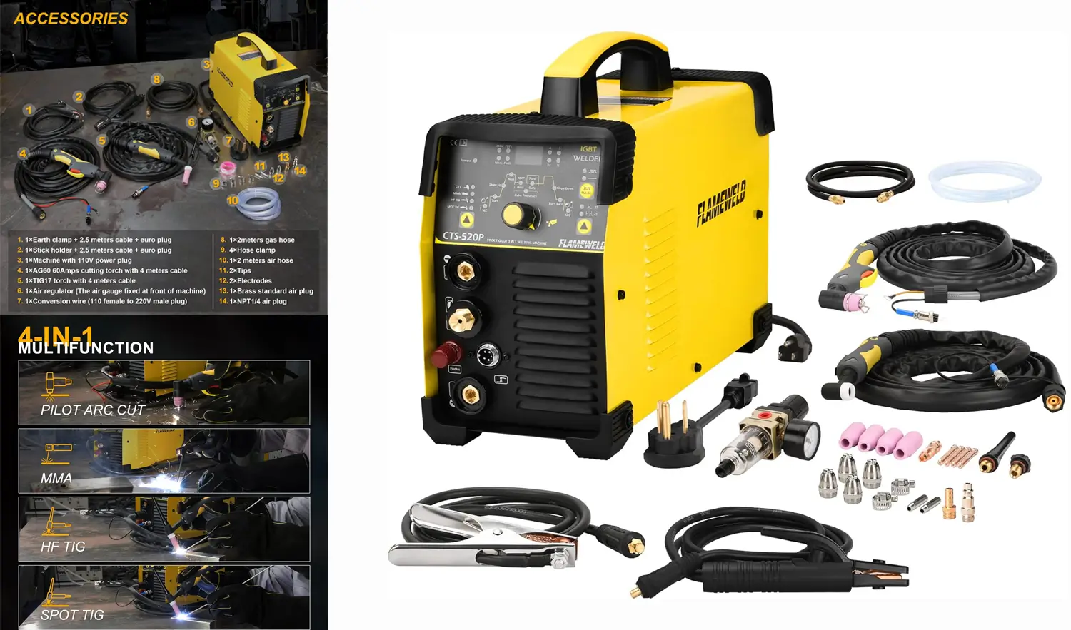 Flameweld 3 In 1 Plasma Cutter Welder Machine