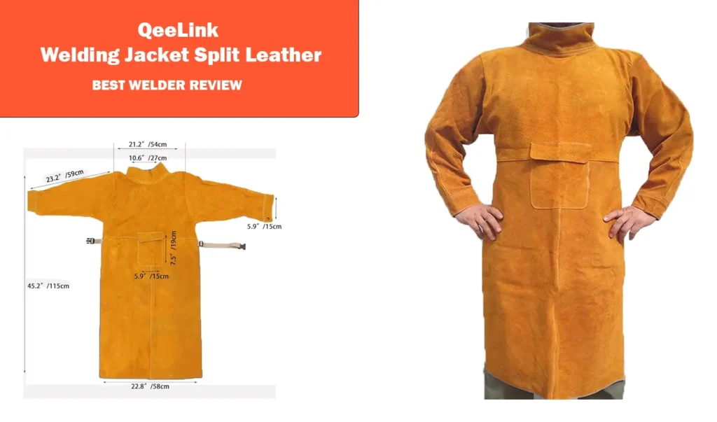 Leather Welding Apron with Sleeves
