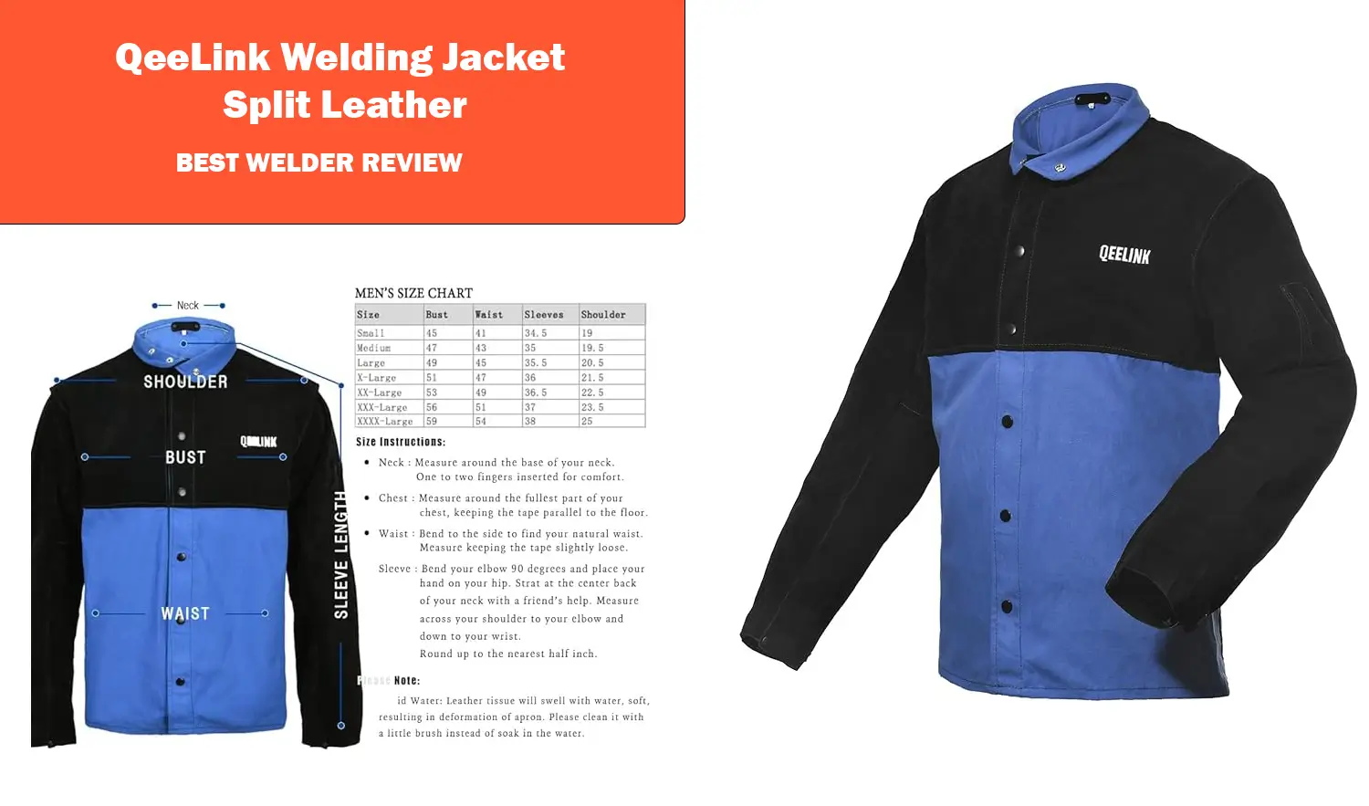 QeeLink Welding Jacket Split Leather