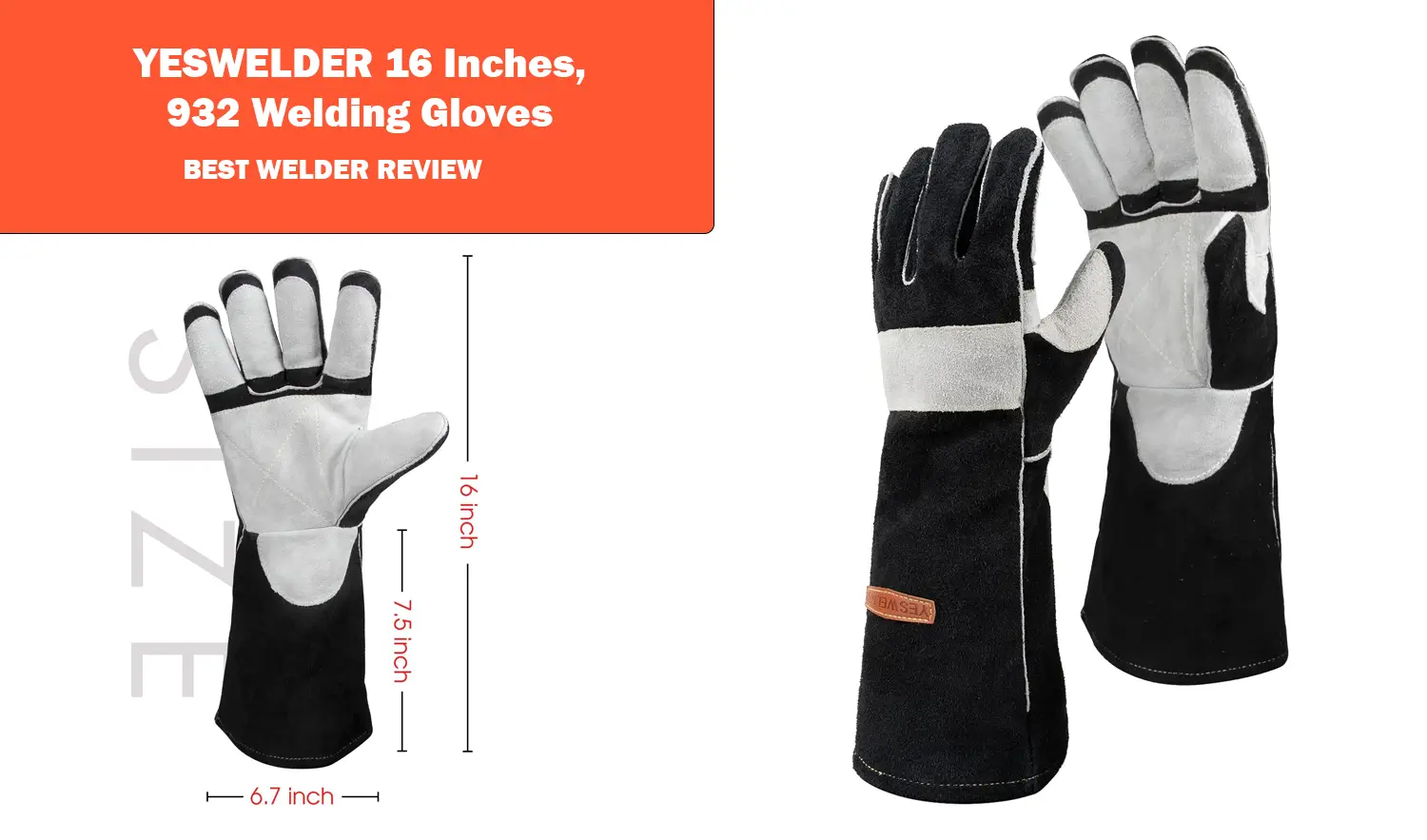 YESWELDER 16 Inches,932℉ Welding Gloves