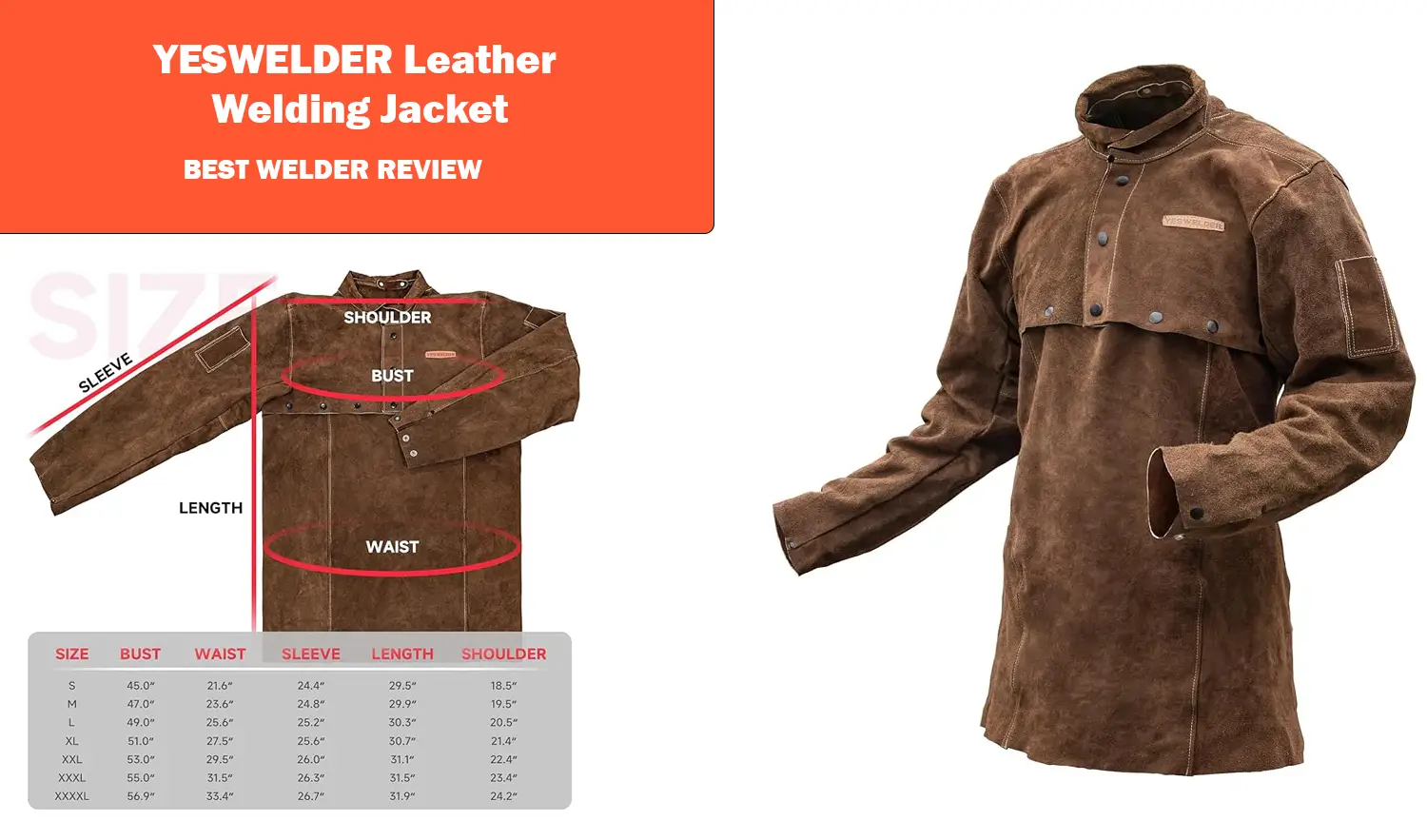 YESWELDER Leather Welding Jackets